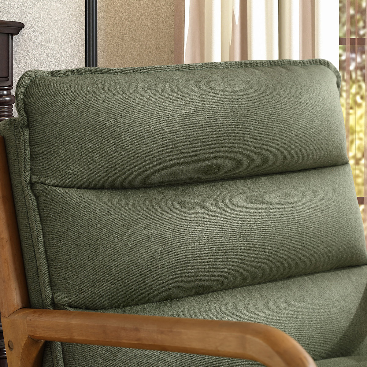 Eimantas 25.79" W Comfort Linen Upholstered Arm Accent Chair With Lumbar Pillow (Set of 2)